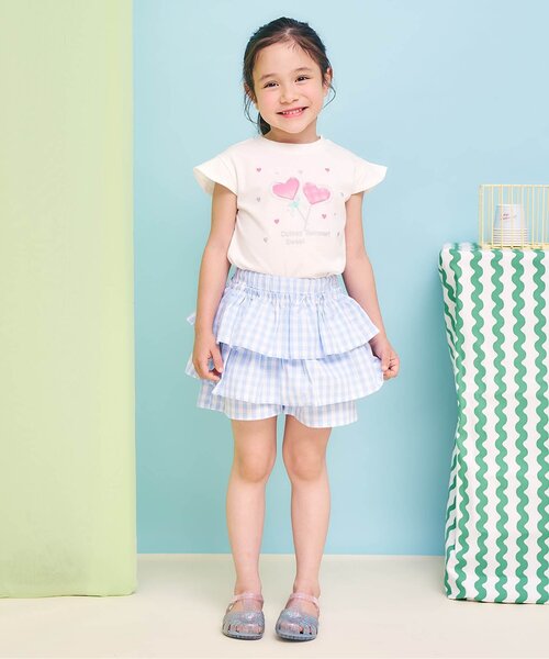 apres les cours（アプレレクール）の「【WEB限定/接触冷感】デイリーカラバリ半袖Tシャツ（Tシャツ/カットソー・キッズ・オレンジ/グリーン/ピンク/サックスブルー/レモンイエロー/オフホワイト・80/90/100/110/120/130/140）」の14枚目の写真