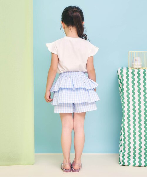 apres les cours（アプレレクール）の「【WEB限定/接触冷感】デイリーカラバリ半袖Tシャツ（Tシャツ/カットソー・キッズ・オレンジ/グリーン/ピンク/サックスブルー/レモンイエロー/オフホワイト・80/90/100/110/120/130/140）」の15枚目の写真