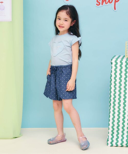 apres les cours（アプレレクール）の「【WEB限定/接触冷感】デイリーカラバリ半袖Tシャツ（Tシャツ/カットソー・キッズ・オレンジ/グリーン/ピンク/サックスブルー/レモンイエロー/オフホワイト・80/90/100/110/120/130/140）」の16枚目の写真