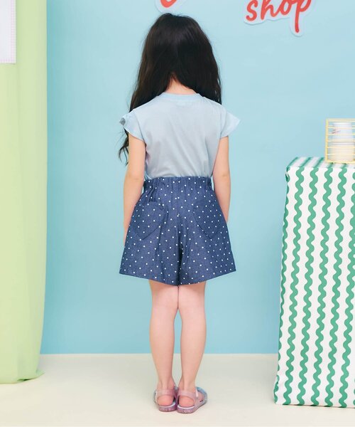 apres les cours（アプレレクール）の「【WEB限定/接触冷感】デイリーカラバリ半袖Tシャツ（Tシャツ/カットソー・キッズ・オレンジ/グリーン/ピンク/サックスブルー/レモンイエロー/オフホワイト・80/90/100/110/120/130/140）」の17枚目の写真