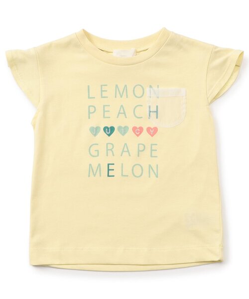 apres les cours（アプレレクール）の「【WEB限定/接触冷感】デイリーカラバリ半袖Tシャツ（Tシャツ/カットソー・キッズ・オレンジ/グリーン/ピンク/サックスブルー/レモンイエロー/オフホワイト・80/90/100/110/120/130/140）」の21枚目の写真