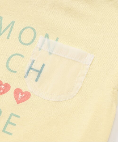 apres les cours（アプレレクール）の「【WEB限定/接触冷感】デイリーカラバリ半袖Tシャツ（Tシャツ/カットソー・キッズ・オレンジ/グリーン/ピンク/サックスブルー/レモンイエロー/オフホワイト・80/90/100/110/120/130/140）」の12枚目の写真