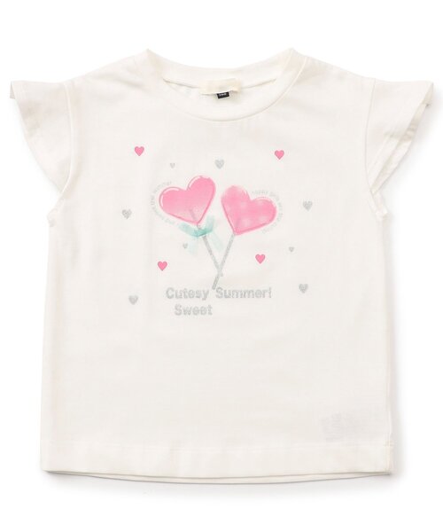 apres les cours（アプレレクール）の「【WEB限定/接触冷感】デイリーカラバリ半袖Tシャツ（Tシャツ/カットソー・キッズ・オレンジ/グリーン/ピンク/サックスブルー/レモンイエロー/オフホワイト・80/90/100/110/120/130/140）」の10枚目の写真