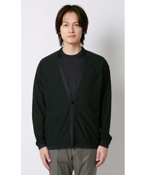AOYAMA(アオヤマ)の「ドットメッシュカーディガン(カーディガン/ボレロ・メンズ・ブラック/ネイビー・L/M)」の11枚目の写真