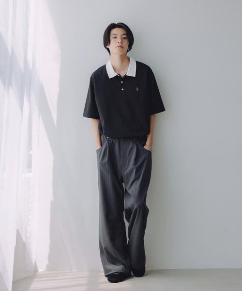 U.S. POLO ASSN.(ユーエスポロアッスン)の「U.S. POLO ASSN. 別注 ワンポイント刺繍 襟切り替え半袖ポロシャツ(ポロシャツ・メンズ・ブラウン系/ブラック系/ネイビー系/グレー系・M/S/L/XL)」の8枚目の写真