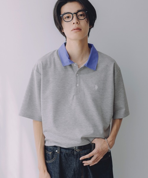 U.S. POLO ASSN.(ユーエスポロアッスン)の「U.S. POLO ASSN. 別注 ワンポイント刺繍 襟切り替え半袖ポロシャツ(ポロシャツ・メンズ・ブラウン系/ブラック系/ネイビー系/グレー系・M/S/L/XL)」の12枚目の写真