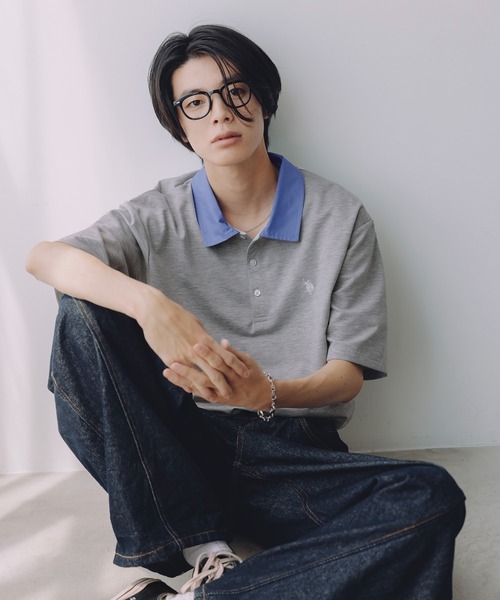 U.S. POLO ASSN.(ユーエスポロアッスン)の「U.S. POLO ASSN. 別注 ワンポイント刺繍 襟切り替え半袖ポロシャツ(ポロシャツ・メンズ・ブラウン系/ブラック系/ネイビー系/グレー系・M/S/L/XL)」の15枚目の写真