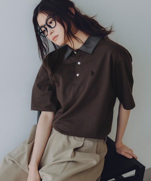 U.S. POLO ASSN.(ユーエスポロアッスン)の「U.S. POLO ASSN. 別注 ワンポイント刺繍 襟切り替え半袖ポロシャツ(ポロシャツ・メンズ・ブラウン系/ブラック系/ネイビー系/グレー系・M/S/L/XL)」の18枚目の写真