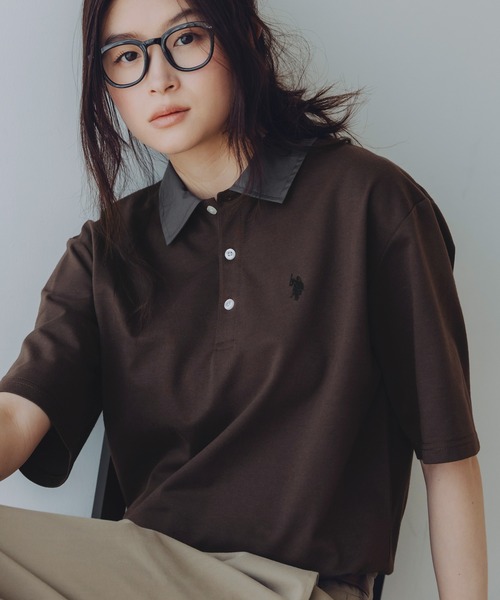 U.S. POLO ASSN.(ユーエスポロアッスン)の「U.S. POLO ASSN. 別注 ワンポイント刺繍 襟切り替え半袖ポロシャツ(ポロシャツ・メンズ・ブラウン系/ブラック系/ネイビー系/グレー系・M/S/L/XL)」の21枚目の写真