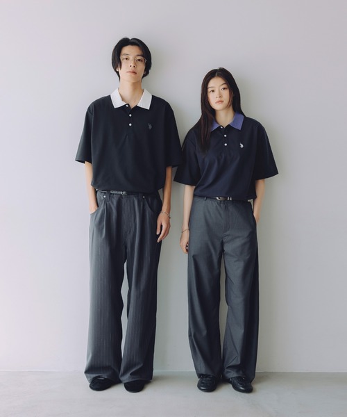 U.S. POLO ASSN.(ユーエスポロアッスン)の「U.S. POLO ASSN. 別注 ワンポイント刺繍 襟切り替え半袖ポロシャツ(ポロシャツ・メンズ・ブラウン系/ブラック系/ネイビー系/グレー系・M/S/L/XL)」の11枚目の写真