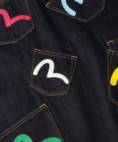 EVISU(エヴィス)の「【EVISU】HT MULTI-POCKET DENIM JACKET / カモメプリントとマルチポケット リラックスフィット デニムジャケット(デニムジャケット・メンズ・インディゴブルー・M)」の7枚目の写真