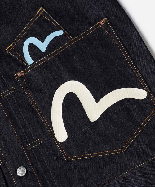 EVISU(エヴィス)の「【EVISU】HT MULTI-POCKET DENIM JACKET / カモメプリントとマルチポケット リラックスフィット デニムジャケット(デニムジャケット・メンズ・インディゴブルー・M)」の8枚目の写真
