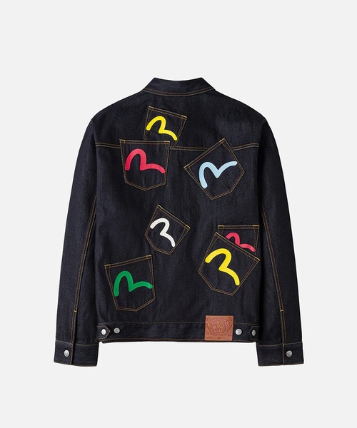 EVISU(エヴィス)の「【EVISU】HT MULTI-POCKET DENIM JACKET / カモメプリントとマルチポケット リラックスフィット デニムジャケット(デニムジャケット・メンズ・インディゴブルー・M)」の6枚目の写真