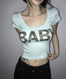 hollyhock camo baby top