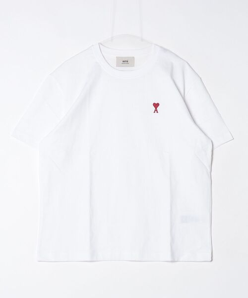 AMI Alexandre Mattiussi（アミアレクサンドルマテュッシ）の「【AMI PARIS】アミ パリス Small Heart Logo Hale T-Shirt ワンポイント ロゴ Tシャツ/ BFUTS001-724（Tシャツ/カットソー・メンズ・ブラック/ホワイト・SMALL/MEDIUM/LARGE/X-LARGE）」の4枚目の写真
