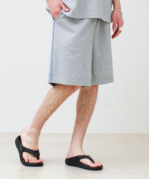 GLOSTER(グロスター)の「【セットアップ対応】カルゼラダーステッチ ショーツ(その他パンツ・メンズ・ブラック/ライトグレー/ミント・L/M)」の9枚目の写真