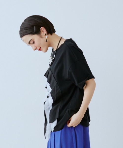 manana suerte(マニャーナスエルテ)の「チュールデザインTシャツ(Tシャツ/カットソー・レディース・ブラック/レッド・FREE)」の21枚目の写真
