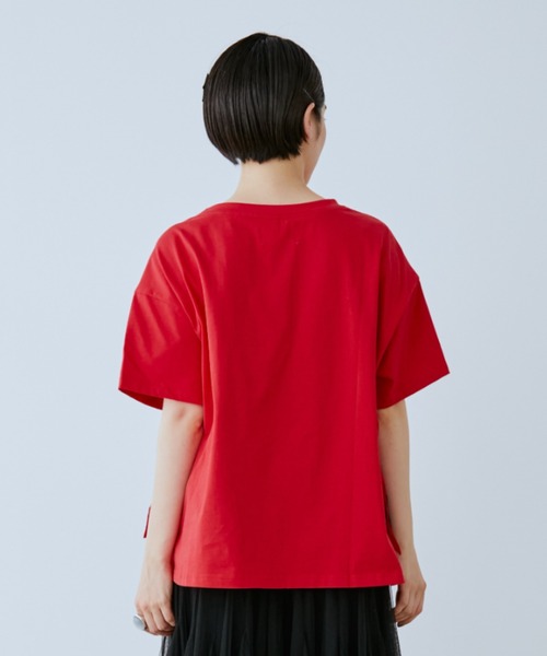 manana suerte(マニャーナスエルテ)の「チュールデザインTシャツ(Tシャツ/カットソー・レディース・ブラック/レッド・FREE)」の7枚目の写真