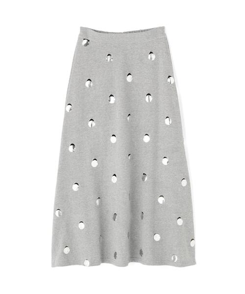RUMCHE(ラムシェ)の「RUMCHE(ラムシェ) 別注DOT MIRROR SWEAT SKIRT(スカート・レディース・グレー・F)」の4枚目の写真