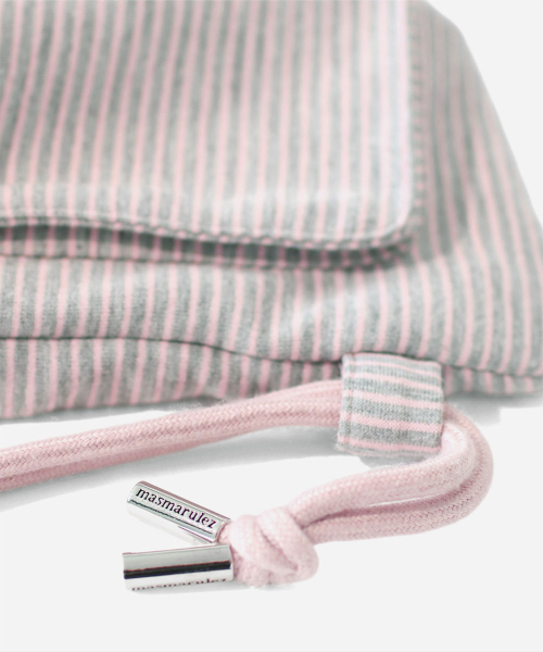 MASMARULEZ（マスマルールズ）の「[INT] Two pocket patch stripe gym sack_Pink stripe（バックパック/リュック・レディース・その他・FREE）」の8枚目の写真