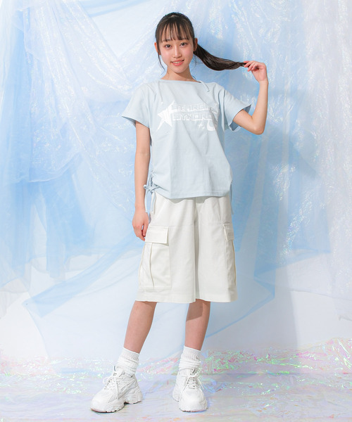 RiCO SUCRE（リコシュクレ）の「ワークワイドハーフパンツ（その他パンツ・キッズ・カーキ/オフホワイト・130/140/150/160）」の3枚目の写真