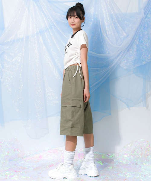 RiCO SUCRE（リコシュクレ）の「ワークワイドハーフパンツ（その他パンツ・キッズ・カーキ/オフホワイト・130/140/150/160）」の10枚目の写真