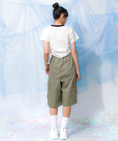 RiCO SUCRE（リコシュクレ）の「ワークワイドハーフパンツ（その他パンツ・キッズ・カーキ/オフホワイト・130/140/150/160）」の11枚目の写真