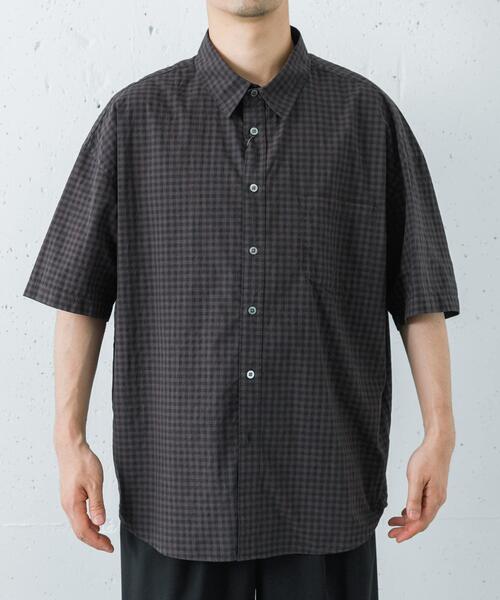 ANOTHER OFFICE(アナザー オフィス)の「ANOTHER OFFICE HUGE GINGHAM CHECK SHIRTS(シャツ/ブラウス・メンズ・ブルー系その他/ブラウン系その他・3/2)」の3枚目の写真