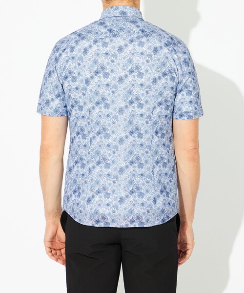EPOCA UOMO（エポカウォモ）の「フラワープリントメッシュシャツ（シャツ/ブラウス・メンズ・ホワイト/ネイビー・46/48）」の7枚目の写真