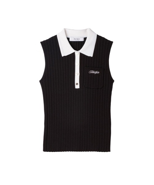 Calina Polo Knit Top（ニット/セーター）｜Her lip to（ハーリップ