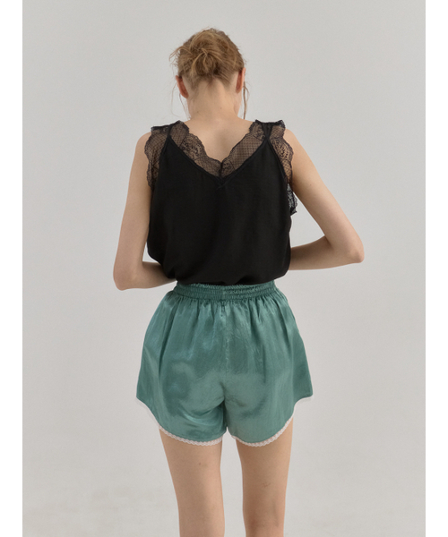 Sorry,Too Much Love(ソーリートゥーマッチラブ)の「Fluid Texture Lounge Shorts_Green(その他パンツ・レディース・その他・FREE)」の3枚目の写真