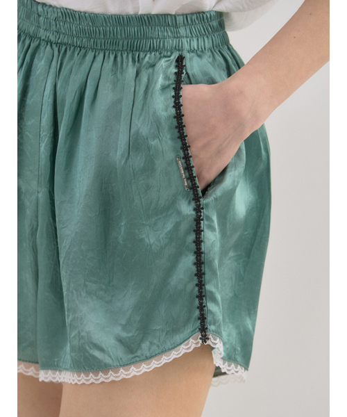 Sorry,Too Much Love(ソーリートゥーマッチラブ)の「Fluid Texture Lounge Shorts_Green(その他パンツ・レディース・その他・FREE)」の4枚目の写真