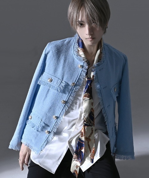 RUDOL(ルドル)の「『RUDOL/ルドル』ボウタイカラーシルクライクシャツ(シャツ/ブラウス・メンズ・ブラック×ブラック/ブラック/ホワイト×ネイビー・L/M)」の10枚目の写真