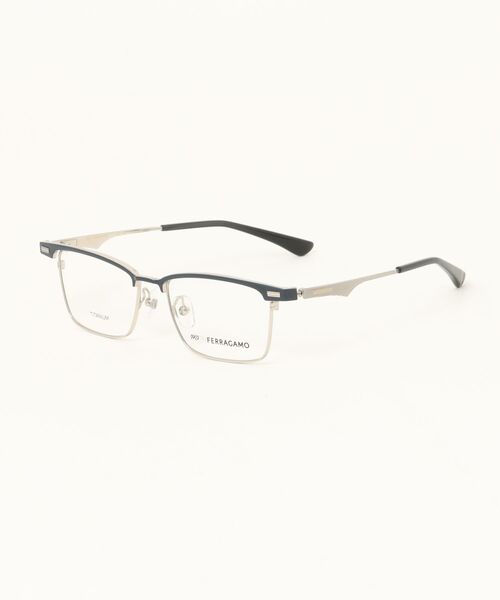 【即日】【良個体】始まりの神ファーラ　オーバーフレーム【白かけ凹み線傷無し】 FERRAGAMO/フェラガモ】 999.9 フォーナインズ コラボ スクエア メガネ