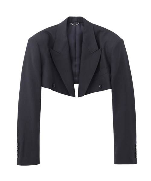JOHN LAWRENCE SULLIVAN（ジョンローレンスサリバン）の「WOOL DOBBY CORSET JACKET（テーラードジャケット・レディース・ブラック・SMALL）」の3枚目の写真