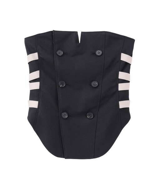 JOHN LAWRENCE SULLIVAN（ジョンローレンスサリバン）の「WOOL DOBBY CORSET JACKET（テーラードジャケット・レディース・ブラック・SMALL）」の4枚目の写真