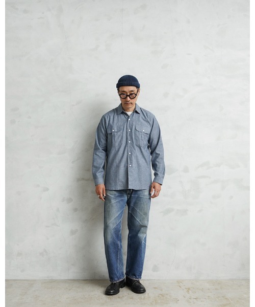 MILITARY(ミリタリー)の「実物 新品 デッドストック イタリア軍 シャンブレー ワークシャツ MADE BY Imatex(シャツ/ブラウス・メンズ・ブルー・M)」の2枚目の写真