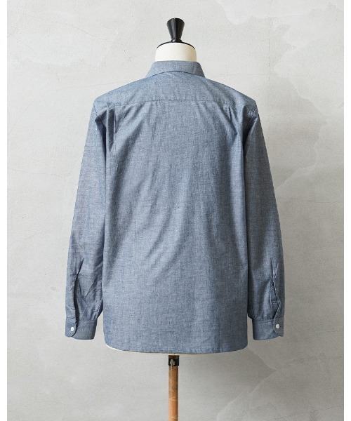 MILITARY(ミリタリー)の「実物 新品 デッドストック イタリア軍 シャンブレー ワークシャツ MADE BY Imatex(シャツ/ブラウス・メンズ・ブルー・M)」の4枚目の写真
