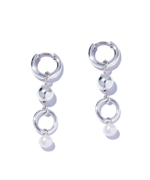 quip queint（クイップクエイント）の「【quip queint】satellite pierce/サテライト ピアス シルバー 淡水パール（ピアス（両耳用）・レディース・シルバー・FREE）」の3枚目の写真