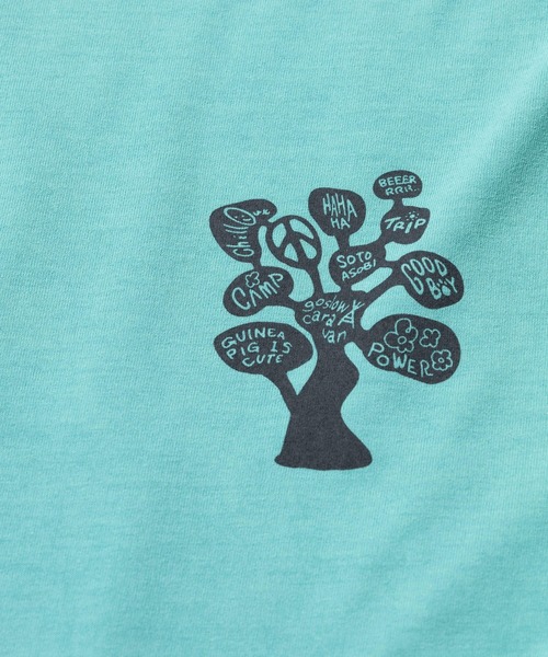 go slow caravan(ゴースローキャラバン)の「Drymix TREE TEE(Tシャツ/カットソー・メンズ・ミント/アイボリー・X-LARGE/LARGE/MEDIUM)」の4枚目の写真