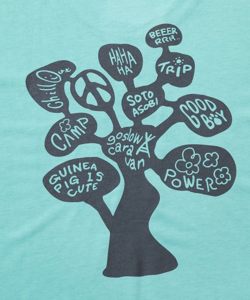 go slow caravan(ゴースローキャラバン)の「Drymix TREE TEE(Tシャツ/カットソー・メンズ・ミント/アイボリー・X-LARGE/LARGE/MEDIUM)」の10枚目の写真