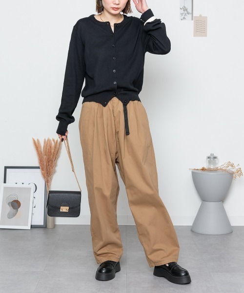 MARAI(マーライ)の「前バックルバルーンパンツ(その他パンツ・レディース・ブラック/ベージュ/カーキ・LL/3L/4L/L/M)」の14枚目の写真