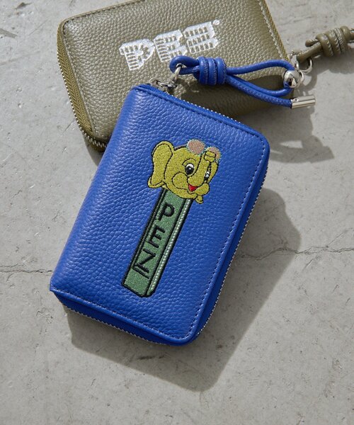 イアパピヨネ　PEZ 折り財布　ブルー PEZ(ペッツ)×ear】折り財布《本革》（財布）｜ear PAPILLONNER