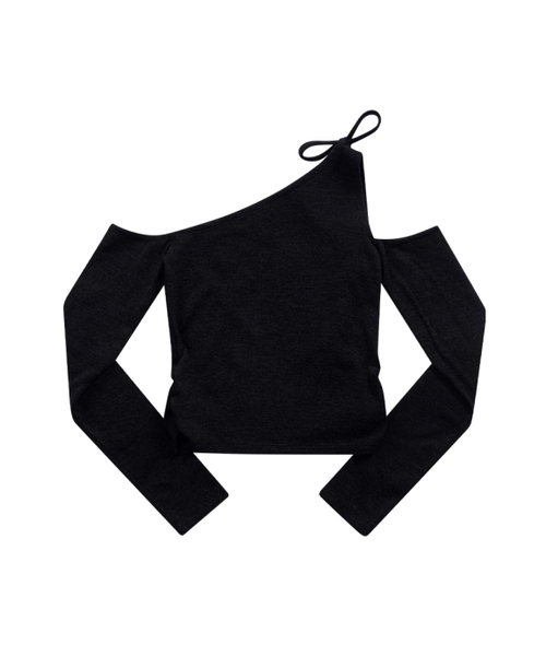 ASON（アズオン）の「MUSE CUT-OUT TEE / BLACK（Tシャツ/カットソー・レディース・その他・FREE）」の3枚目の写真