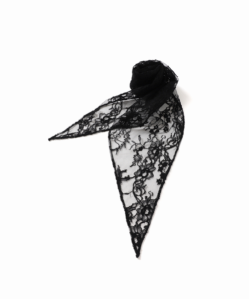 CITYSHOP(シティーショップ)の「《追加2》LACE スカーフ(バンダナ/スカーフ・レディース・ホワイト/ブラック・FREE)」の9枚目の写真
