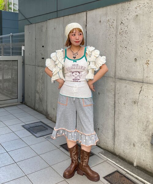 HELLO.SANFRANCISCO(ハローサンフランシスコ)の「【HELLO.SANFRANCISCO/ハローサンフランシスコ】アソート柄カップ付キャミ(キャミソール・レディース・グリーン/ピンク/イエロー・ONE SIZE)」の7枚目の写真