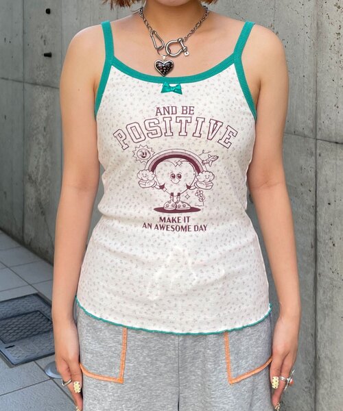 HELLO.SANFRANCISCO(ハローサンフランシスコ)の「【HELLO.SANFRANCISCO/ハローサンフランシスコ】アソート柄カップ付キャミ(キャミソール・レディース・グリーン/ピンク/イエロー・ONE SIZE)」の10枚目の写真