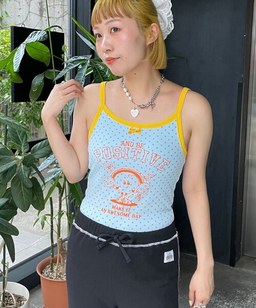 HELLO.SANFRANCISCO(ハローサンフランシスコ)の「【HELLO.SANFRANCISCO/ハローサンフランシスコ】アソート柄カップ付キャミ(キャミソール・レディース・グリーン/ピンク/イエロー・ONE SIZE)」の14枚目の写真