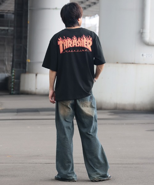 THRASHER(スラッシャー)の「【THRASHER/スラッシャー】3Dファブリック バックプリント ロゴTシャツ(Tシャツ/カットソー・メンズ・ホワイト系1/ブラック系1/ホワイト系2/ブラック系2・L/M/LL)」の9枚目の写真