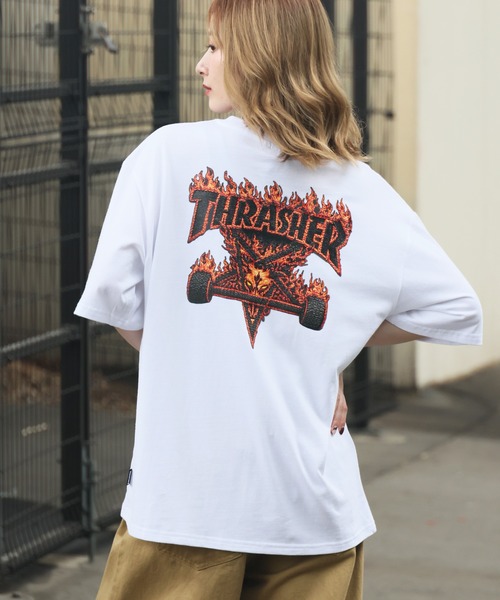 THRASHER(スラッシャー)の「【THRASHER/スラッシャー】3Dファブリック バックプリント ロゴTシャツ(Tシャツ/カットソー・メンズ・ホワイト系1/ブラック系1/ホワイト系2/ブラック系2・L/M/LL)」の10枚目の写真